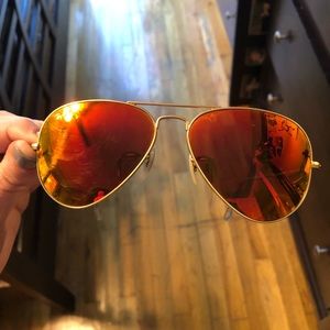 Ray-ban mirror orange aviators